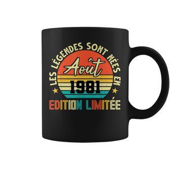 Les Legendes Nées En Aoûtont 1981 40Ème Anniversaire Rétro Tasse - Cadeauxyz