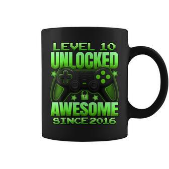 Level 10 Unlocked 10 Year Old Boys 10Th Birthday Boy Coffee Mug - Thegiftio UK