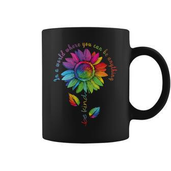 Lgbtq Tournesol Arc-En-Ciel Be Enfant Gay Love Pride Fleur Tasse - Cadeauxyz