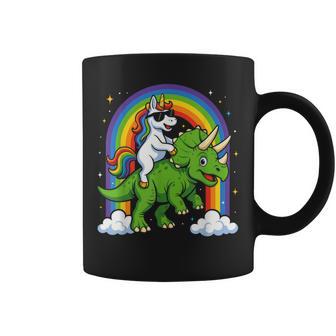 Licorne Drôle Équitation Tricératops Dinosaure Amoureux Garçons Enfants Tasse - Cadeauxyz