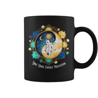 Life Happens 太極拳は猫陰陽エネルギー瞑想を助ける コーヒーマグ - Kawaiitshirt