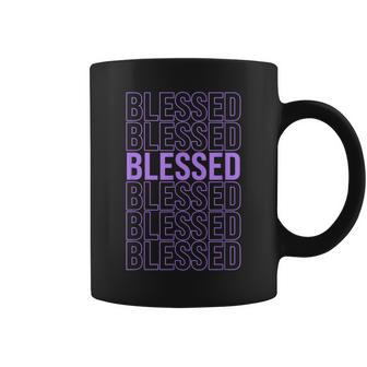 Light Purple Blessed Light Purple Violet Color Graphic Coffee Mug - Thegiftio UK