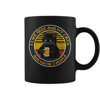 I Like Beer My Cat And Maybe 3人用 デイキャット コーヒーマグ - Kawaiitshirt