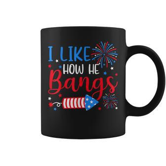 I Like How He Bangs マッチング カップル 4Th Of July 花火 コーヒーマグ - Kawaiitshirt