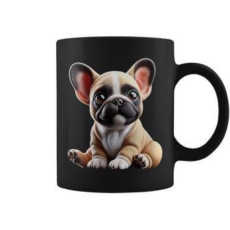 Lindo Cachorro De Bulldog Francés Cuello Taza de café - Regaloses