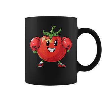 Lindo Tomate Boxeo Taza de café - Regaloses