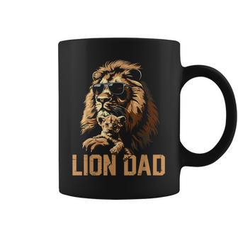 Lion Dad And Baby Fathers Day Daddy Lions Lovers Coffee Mug - Thegiftio UK