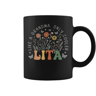 Lita Like A Grandma Only Cooler Wildflower Mother's Day Coffee Mug - Thegiftio UK