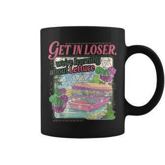 Get In Loser We're Learning About Lettuce Retro Boat Coffee Mug - Thegiftio UK
