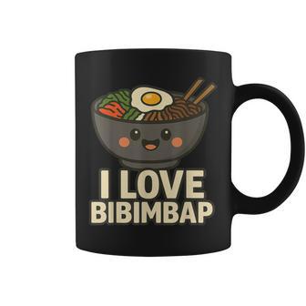 I Love Bibimbap Dibujos Animados K-Food Amante Amor Comida Coreana Taza de café - Regaloses