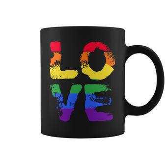 Love Gay Pride Camisas Para Hombres Y Es Gay Pride Manga Larga Taza de café - Regaloses