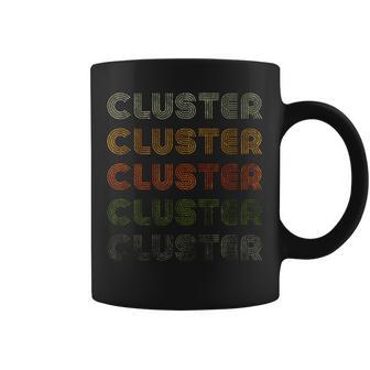 Love Heart Cluster グランジ ビンテージスタイル ブラック クラスター コーヒーマグ - Kawaiitshirt