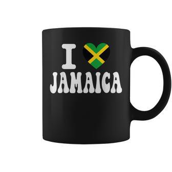 I Love Jamaica Herz-Flagge Retro Reise-Souvenir Tassen - Seseable