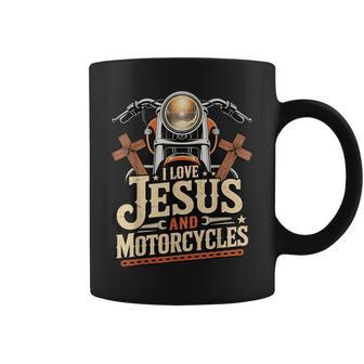 I Love Jesus And Motorcycles Coffee Mug - Thegiftio UK