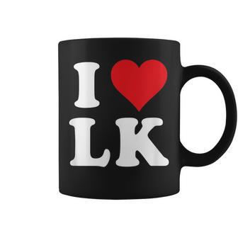 I Love Lk Initials I Heart LK First Last Name L K コーヒーマグ - Kawaiitshirt