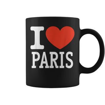 I Love Paris City Heart Graphic Souvenir Travel Coffee Mug - Thegiftio UK