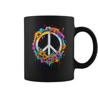 Love Peace Flower Powerigne De Paix Années 70 Et 60 Fleurs Hippie Tasse - Cadeauxyz