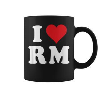I Love Rm Initials I Heart RM First Last Name R M Coffee Mug - Thegiftio UK