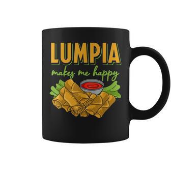 Lumpia Makes Me Happyルンピアは私を幸せにする フィリピンの春巻き 料理 食べ物 コーヒーマグ - Kawaiitshirt