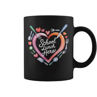 Lunch Hero Squad Heart A Cafeteria Worker School Lunch Hero Coffee Mug | Mazezy