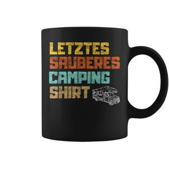 Lustiges Letztesauberes Camping Wohnwagen Wohnmobil Camper Tassen - Seseable
