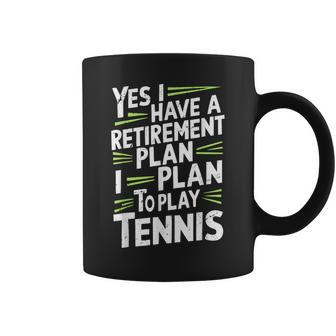 Magliette Divertenti Da Tennisì Ho Un Piano Pensionistico Gioca A Tennis Tazze - Novitaregali
