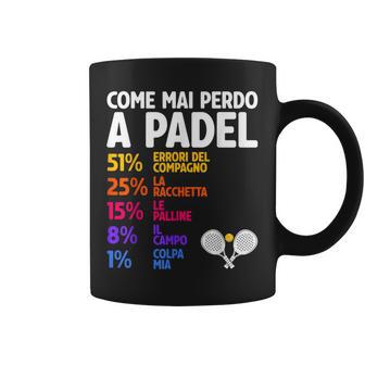 Come Mai Perdo A Padel Maglia Regalo Padelisti Uomo Donna Tazze - Novitaregali