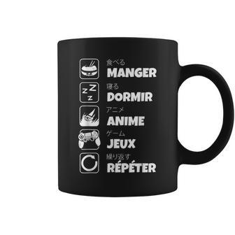 Manger Dormir Anime Jeux Répéter Kawaii Otaku Anime Manga Tasse - Cadeauxyz