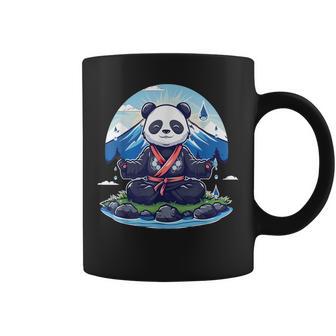 Meditation Panda Bär Zeichnenpirituelles Yoga Zen Buddha Tassen - Seseable