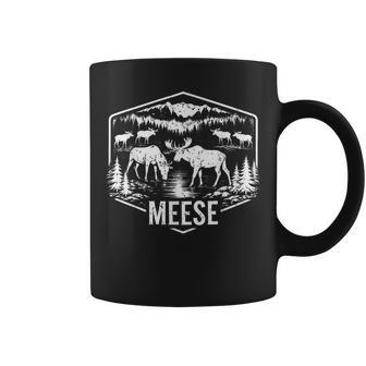 Meese Moose Humor Camping Wildlife Outdoor Nature Coffee Mug - Monsterry