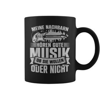 Meine Nachbarn Hören Gute Musik Instrument E-Gitarre Tassen - Seseable