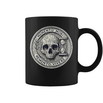 Memento Mori Memento Vivere One Life Two Truths Back Coffee Mug - Thegiftio UK