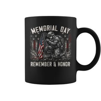 Memorial Day Remember And Honor Us Flag Military Patriotic Coffee Mug | Mazezy