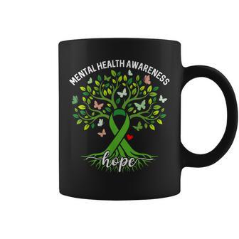 Mental Health Awareness Month Hope Green Ribbon Tree Women Coffee Mug - Thegiftio UK
