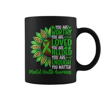 Mental Health Awareness You Are Worthy You Are Loved Coffee Mug - Thegiftio UK