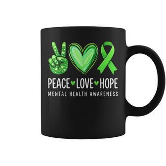 Mental Health Matters Peace Love Mental Health Awareness Coffee Mug - Monsterry