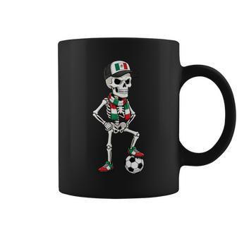 Mexican Flag Soccer Ball Skeleton Coffee Mug - Thegiftio UK