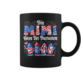 Mimi Loves Her Firecrackers 4Th Of July Us Flag Fireworks Coffee Mug | Seseable UK