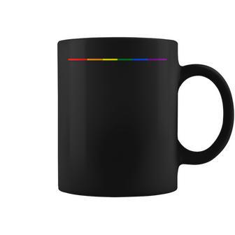 Minimalist Lgbtq Pride Rainbow Line Aesthetic Coffee Mug - Thegiftio UK