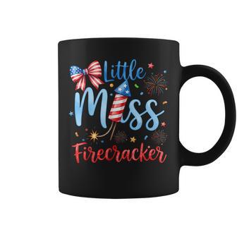 Miss Firecracker 4Th July America Patriot Toddler Girl Kids Coffee Mug - Thegiftio UK