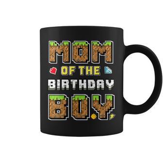 Mom Of The Birthday Boy Gamer Pixel Birthday Party Matching Coffee Mug - Thegiftio