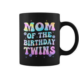 Mom Of The Birthday Twins Girls Kids Party Retro Bday Coffee Mug - Thegiftio
