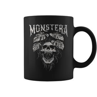 Monstera Skull Plant Lover Grunge Gardener Men Coffee Mug - Thegiftio UK