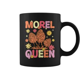 Morel Queen Groovy Mycologue De Chasse Aux Champignons Tasse - Cadeauxyz