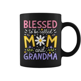 Mother's Day Blessed To Be Called Mom And Grandma Floral Coffee Mug - Thegiftio UK