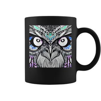 Motif Hibou Artistique Coloré Hibou Mignon Boisé Tasse - Cadeauxyz