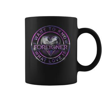 Music Rock Band 'What Love Is' Letra De Canción Estadounidense Papl2681 Taza de café - Regaloses
