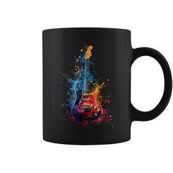 Musicien De Guitare Électrique Coloré Tasse - Cadeauxyz