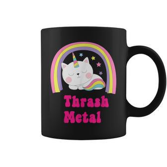 Musique Rétroarcastique Arc-En-Ciel Licorne Et Thrash Metal Tasse - Cadeauxyz