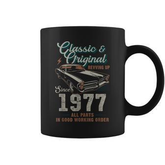 Nacido En 1977 Coche De Época 49 Cumpleaños Taza de café - Regaloses